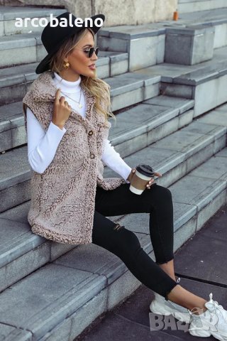 Дамска модна свободна жилетка без ръкави, 3цвята , снимка 10 - Жилетки - 42451050