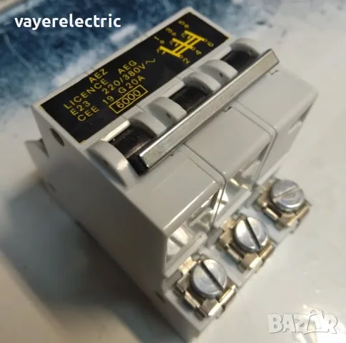 Автоматичен прекъсвач трифазен 20А, лиценз AEG
