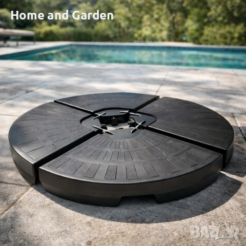 Основа за конзолен градински чадър — 4 броя тежести, UV защита, снимка 4 - Градински мебели, декорация  - 53896039