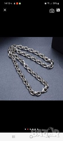 Синджир сребро 8 мм/55см, снимка 5 - Колиета, медальони, синджири - 38267310