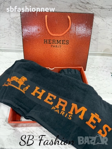 Кърпи Hermes в черно в кутия, снимка 2 - Други - 52656616