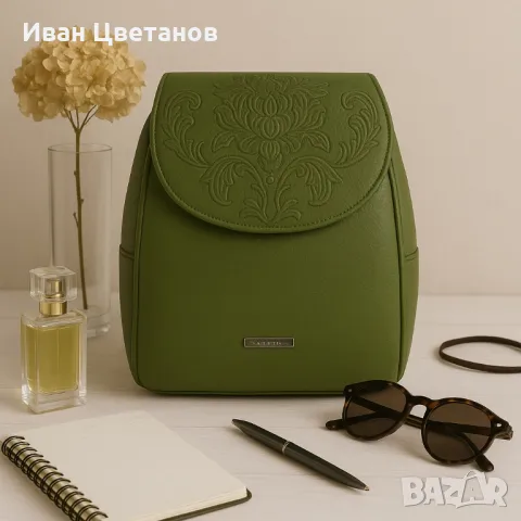 Дамска раница от еко материал с бродиран капак, снимка 7 - Раници - 50336931