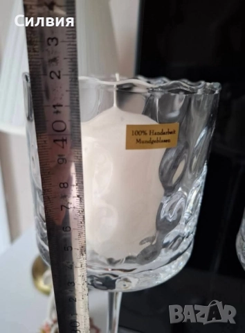 Комплект свещници Кристал, снимка 5 - Декорация за дома - 52250759