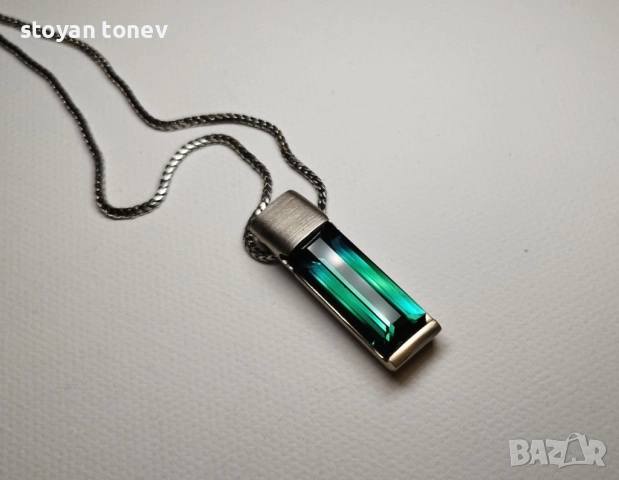 Изключително Колие с Афгански Индиколит Турмалин в 18К златен обков!