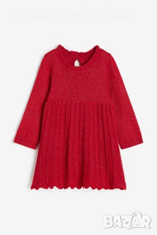 Детска Коледна рокля H&M 12-18 месеца, снимка 8 - Бебешки рокли - 52232375