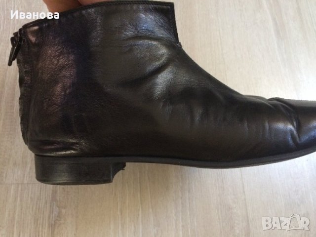Елегантни черни боти № 37,5,естественна кожа., снимка 4 - Дамски боти - 42921112