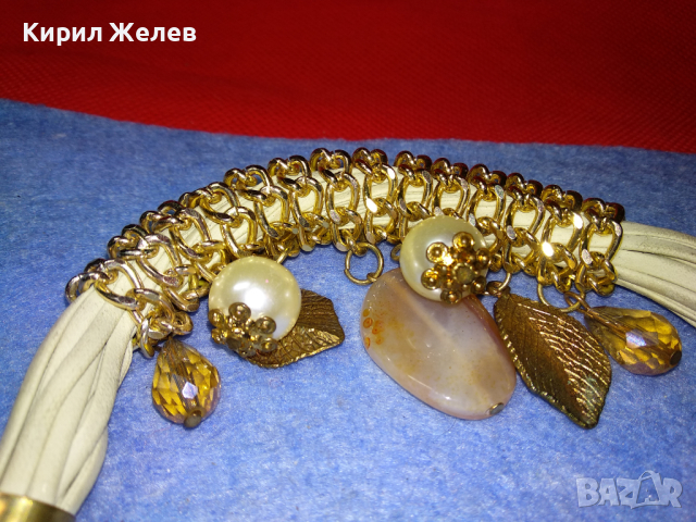 ГИЗДАВА МОДНА ВИНТИДЖ АРТ ГРИВНА ХЕНД - МЕЙД БИЖУ 44157, снимка 13 - Гривни - 44756145