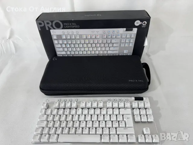 Kлавиатура Геймърска  Logitech Pro X TKL White Lightspeed