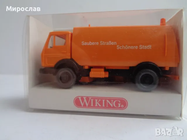 WIKING H0 1/87 MERCEDES КАМИОН ЗА МИЕНЕ НА УЛИЦИ МОДЕЛ, снимка 3 - Колекции - 47421453