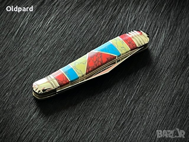 Висококачествен компактен колекционерски джобен сгъваем нож Stoneworx Peanut.(RR911), снимка 5 - Ножове - 42924947