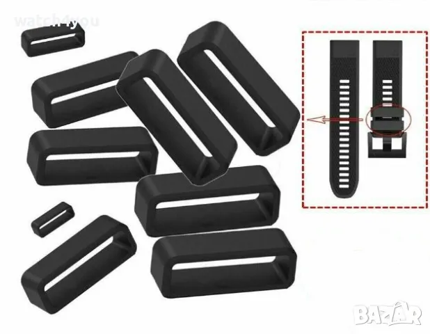 НОВА ГАЙКА/ХАЛКА/ДЪРЖАЧ ЗА КАИШКА ЗА ЧАСОВНИК. СИЛИКОНОВИ ГАЙКИ ЗА КИАШКА SMART WATCH