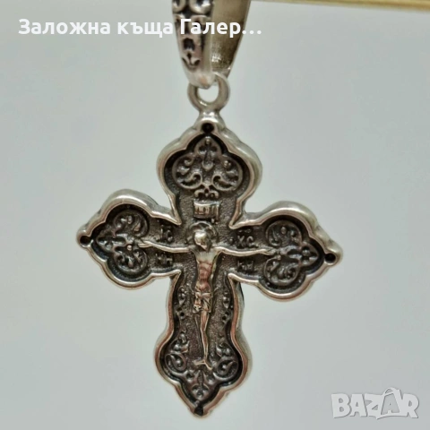 Сребърен кръст 925 проба - 3,2 г, снимка 3 - Колиета, медальони, синджири - 54214846