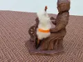 Дървена статоетка - жена предачка, снимка 3