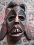 Махагонова маска ритуална стара дървена традиционно изкуство от Африка 43738, снимка 2