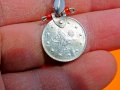 Старинна османска муска , турски амулет с Тугра, туга 18мм - накит, амулет със сребърн, снимка 4