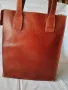 ЕСТЕСТВЕНА ОЖА голяма дамска чанта, цвят тъмен карамел, снимка 2