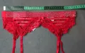 Censored M размер комплект в червено с чорапи, колан и прашка, снимка 10