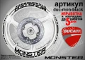 Ducati Monster кантове и надписи за джанти duc-mon-white, снимка 2