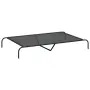 vidaXL Повдигнато легло кучета черно 150x90x20 cm Текстилен и стомана, снимка 1
