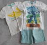 Комплект за момче 2 тениски и къси панталонки размер 122-128 см 7-8 години