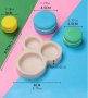 3 размера Макарон Макарони силиконов молд за фондан украса торта декорация шоколад гипс сапун свещ, снимка 2