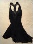 Еластична черна къса рокля с дантелен гръб , снимка 1