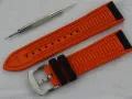 СИЛИКОНОВА КАИШКА ЧЕРНА С ОРАНЖЕВО- 18мм + ПОДАРЪК, снимка 5