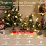 Нови 6 броя Коледни LED светлини звезди, 8 режима, таймер, топла светлина, снимка 2