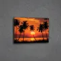 Картина на платно с дървена рамка-Залез слънце,океан,палми, снимка 6