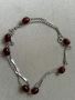 Старинно немско сребърно колие с естествени кехлибари , снимка 3