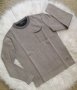Мъжка бежова блуза фино плетиво с джоб, снимка 1 - Блузи - 39158783