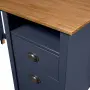 vidaXL Бюро Hill с 3 чекмеджета сиво 120x50x74 см бор масив, снимка 3