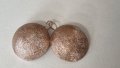 Италиянски сребърни обеци с позлата , снимка 2