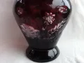 Ваза червен кристал, снимка 3