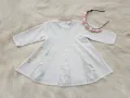 Детска бяла рокля H&M 9-12 месеца, снимка 1