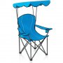 Сгъваем къмпинг стол със сенник и с чанта за съхранение E01CC-503 LIGHT BLUE , снимка 1 - Къмпинг мебели - 35095455