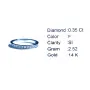 Златен дамски пръстен с диамант 0,35Ct. чистота:SI размер:53 модел:42880-6, снимка 5