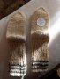 Ръчно плетени детски чорапи от вълна , дължина на ходилото 16 см