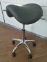*Козметичен/фризьорски стол - табуретка Organic 59/78 см - бяла-черна - сива, снимка 8