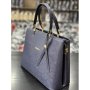 Черна дамска чанта за рамо Diardi черен/син цвят, снимка 4