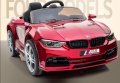 Акумулаторен КОЛА тип BMW M3  Металик боя 12V с меки гуми с Кожена седалка MP3 плейър Модел 2022 г.	, снимка 17