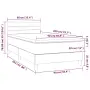 vidaXL Боксспринг легло с матрак и LED, синя, 90x200 см, плат, снимка 8