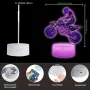 Холограмна 3D LED лампа Мотокрос-дистанционно управление 16 цвята+други режими на управление, снимка 4