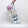Пластмасова кутия за съхранение на обувки с врата,  34,5x23,5x14 см, Прозрачна, снимка 3