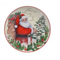 Коледен комплект Merkado Trade, 4бр.,Чинии за сервиране, Дядо Коледа, снимка 3 - Сервизи - 38552369