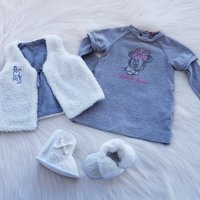 Рокля Мини Маус за бебе 3-6 месеца елек и буйки, снимка 4 - Бебешки рокли - 34954684