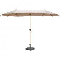 Двоен градински чадър, снимка 2 - Градински мебели, декорация  - 39990722