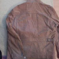 hugo boss leather jacket Л, снимка 2 - Якета - 38571161