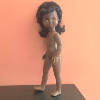 Стара кукла негърка афро Германия винтидж 40 см, снимка 17 - Колекции - 44925353