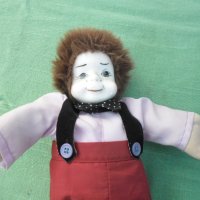 Порцеланова кукла клоун, снимка 6 - Кукли - 35011533